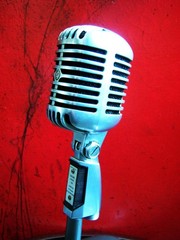 Vintage 1960s Shure 55S dynamic cardioid microphone w Atlas stand 55 DISPLAY # 2