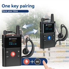 Retekess TT126 Two-Way Tour Guide System Mic Transmitter 5 Receivers Training
