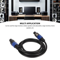 Male to Male Speaker Connection Cables|2 X 2.5|Lock StageSpeaker|3 Ft|2 Pk|LVLND
