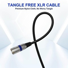 Heams Professional 6 Pack 25FT XLR Cables, Noise Free and Long-Lasting Braide…