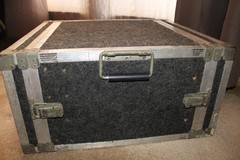 Rack Mount Road Case carpeted w/ lids handles 23 1/2″ d x 20 1/2″ w x 12″ t