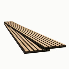 Harmony Almond Acoustic 0.80 In. X 9.5 In. X 120 In. Beige Wood Sound Absorbing