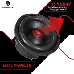 PRORECK 408-D2 8″ 1200W Car Subwoofer Dual 2 Ohm Easy Mount Audio Speaker Single