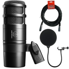 Audio-Technica AT2040 Dynamic Microphone + Pop Filter & 20ft XLR Cable