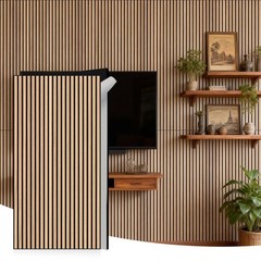 WoveN SounD Acoustic Wall 10 Pack, 47.2×23.6 inch, 10 Natural Oak, Slat