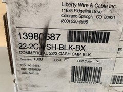 LWC 22-2C-PSH-BLK 1000FT 22AWG Black 2 Conductor Shielded Cable