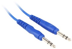 2 Rockville RCTR106BL Blue 6′ 1/4“ TRS to 1/4“ TRS Cable 100% Copper