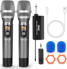 Dual UHF Wireless Microphone System – Professional Handheld Dynamic Cordless Mic