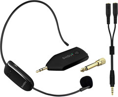 UHF Wireless Headset & Handheld Microphone 2-in-1, 160Ft Range, Rechargeable for