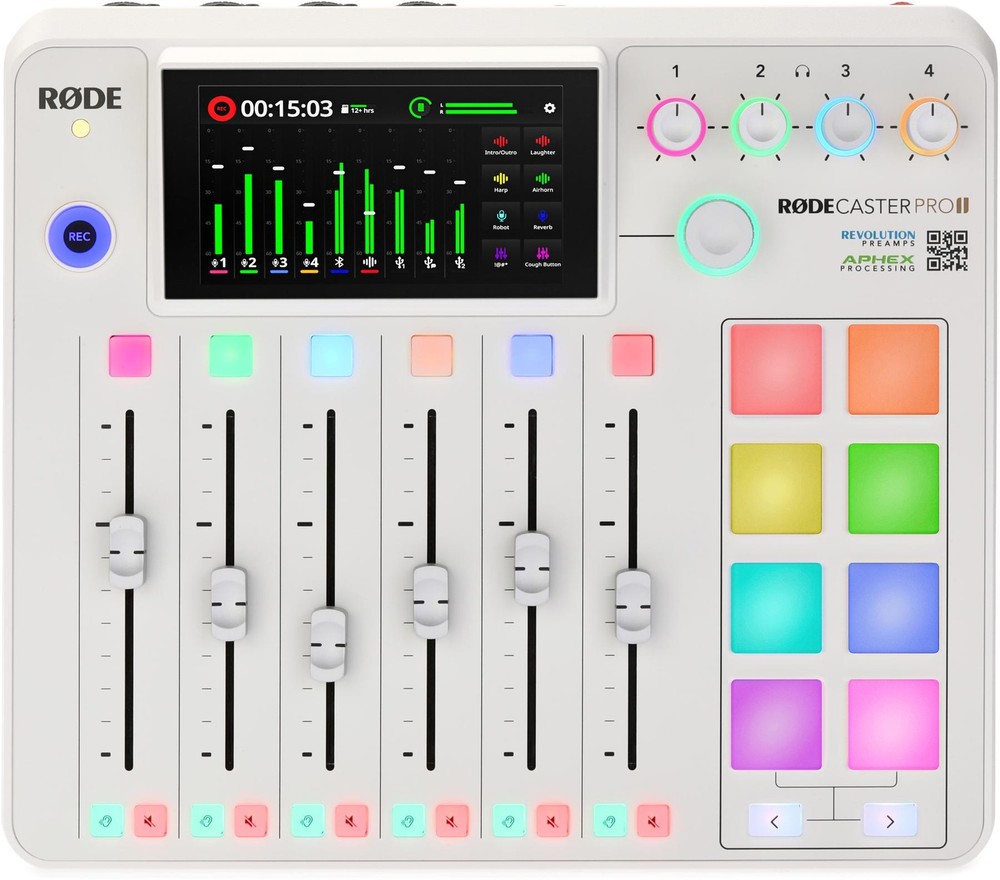 Rode RODECaster Pro II Podcast Production Console – White