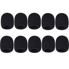 10 Pcs Thick Handheld Stage Microphone Windscreen Foam Case Cover Karaoke Black