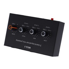 Microphone Preamplifier Compact Adjustable Gain For Studio Use Black Recommended