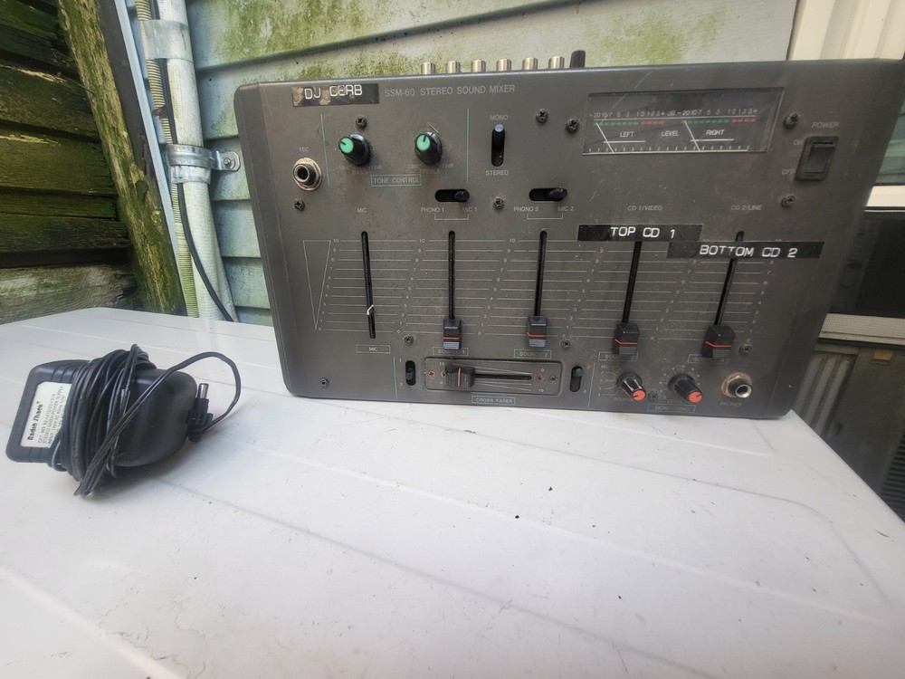 Vintage Radio Shack SSM-60 Stereo Sound Mixer Power Cord DJ 😃😍😎