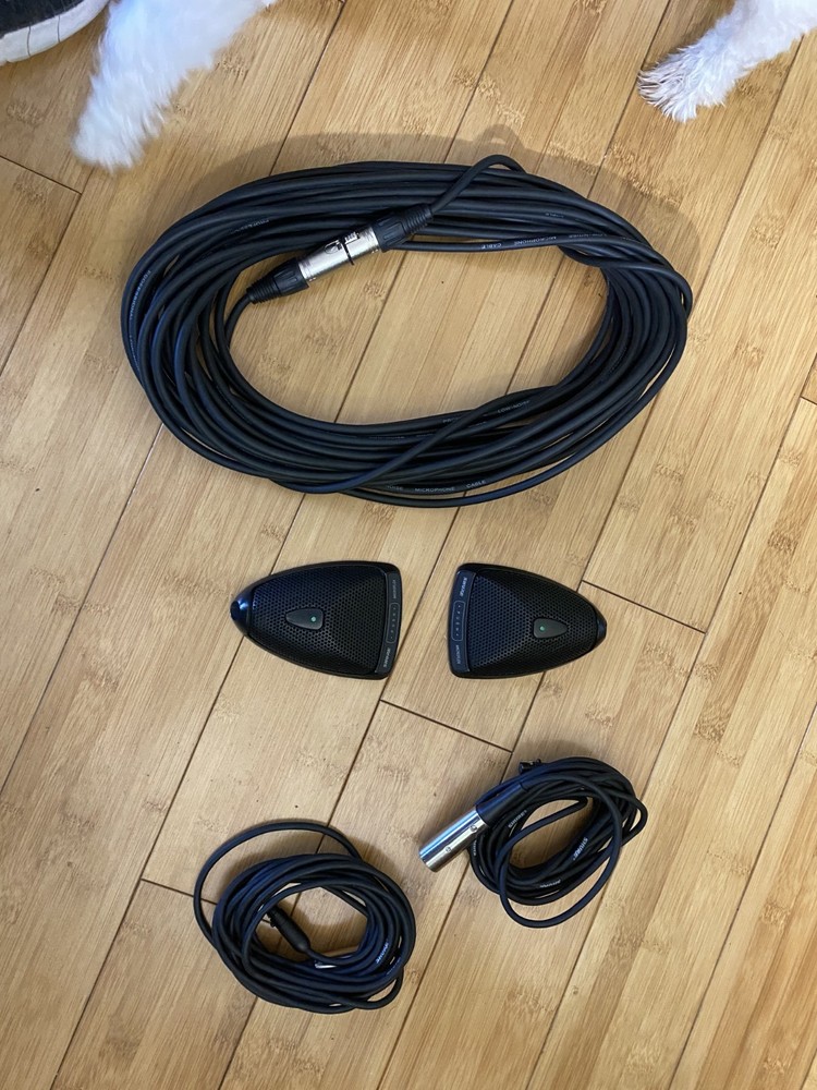Shure MX393/O Microflex Boundary Microphones (Pair) – Conference/Boardroom Mics