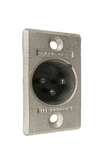 ITT Cannon XLR-32 Male Panel Mount Connector, Set of 6 – New, Free Shipping