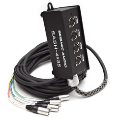 Seismic Audio – SASH-4×35 – 4 Channel XLR Send Sub Snake Cable – 35 Feet