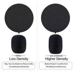 5-200PCs microphone windscreen sponge cover headset mic foam cover protective