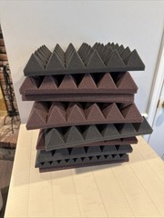 Assorted 12″X 12″X 1″ Wall Panels Studio Sound Noise Proofing Insulation Foam.