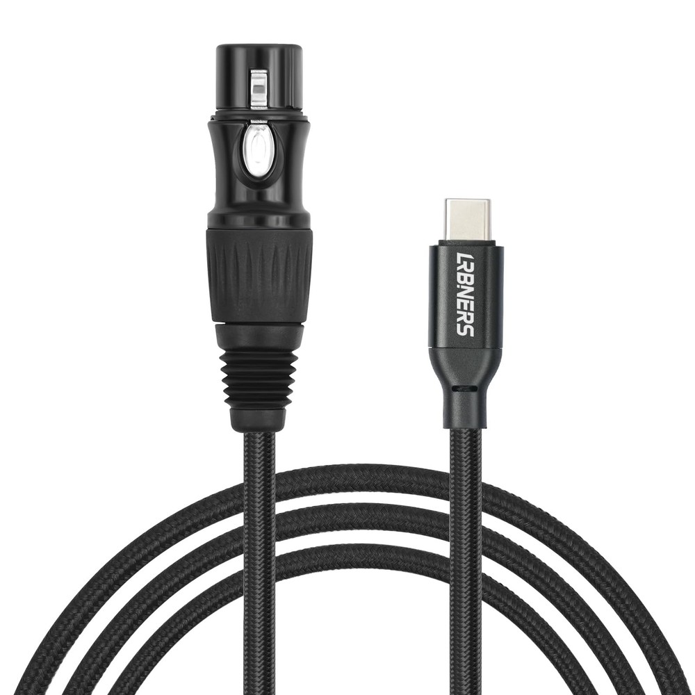 Lrbners USB-C to 3-Pin XLR Female Cable 3.3FT – USB C Female,