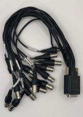 DB25 3-Row to 15 BNC Male Breakout Cable SDI Video Snake Broadcast AV
