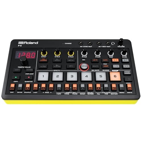 Roland AIRA Compact P-6 Creative Sampler Built-in Microphone 10.6 x 18.8 x 3.7cm
