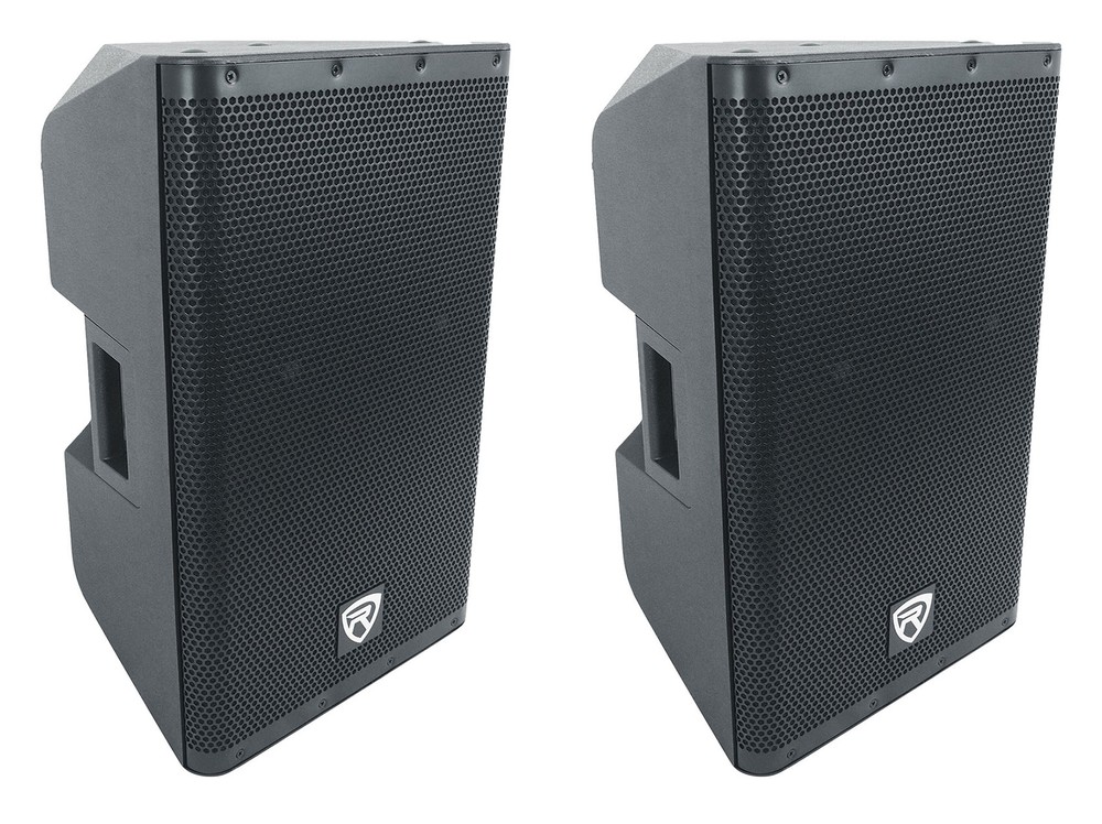 (2) Rockville DX12 12″ Class D 2000w PRO Powered Active DJ PA Speakers 500w RMS!