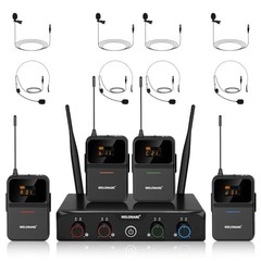 MELONARE 4 Channel Wireless Microphone System UHF