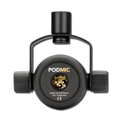 Rode PodMic Dynamic Podcast Microphone with Rode PSA1+ Boom Arm, XLR Cable