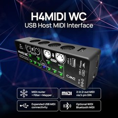 Advanced USB Host MIDI Interface, Router & Filter, Bluetooth WIDI, 9V Power – Id