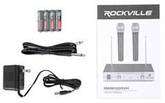 (2) Rockville RPG15BT 15″ DJ PA Speakers w/Bluetooth+Mixer+Mic+Stands+Cables+Bag