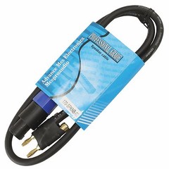 3ft foot feet Speakon compatible to dual banana plug PA speaker cable 12ga gauge
