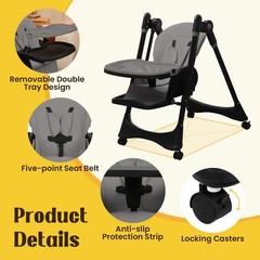 Baby High Chair | 6-in-1 Rocking Toddler Chair & Travel High Chair for Toddlers