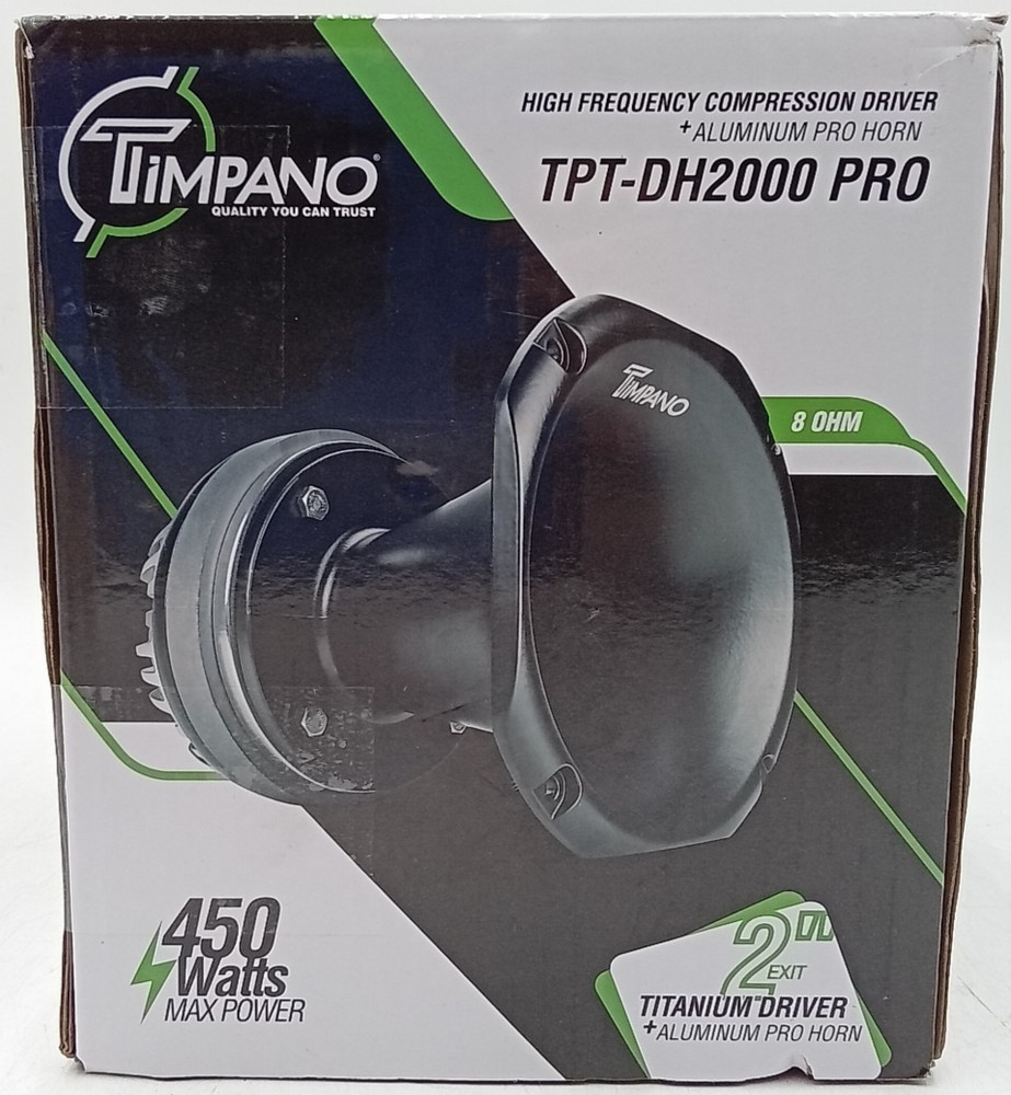 Timpano TPT-DH2000 PRO 2″ Exit Compression Driver Horn 450 Watts Max Power 8 Ohm