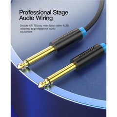 6.35mm 1/4 in Audio Instrument Cable TRS Cord for Bass Electric Guitar Mixer Amp