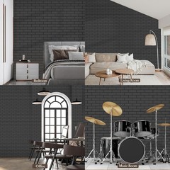 12Pack Acoustic Panels, Self-Adhesive 3D Brick Pattern Sound Proof Panels for…