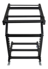 Rockville RLM9U 10U + 9U Rolling Rack w/ Mounting Crossbars For Studio/Stage/Pro