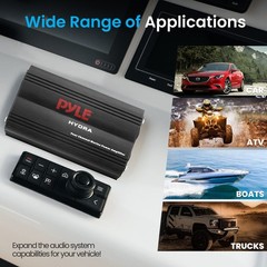 Pyle 4 Channel Marine Amplifier 800 Watt | Waterproof with Black
