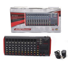 6/12 Channel Live Audio Mixer Bluetooth DJ Sound Studio Mixing Console Amplifier