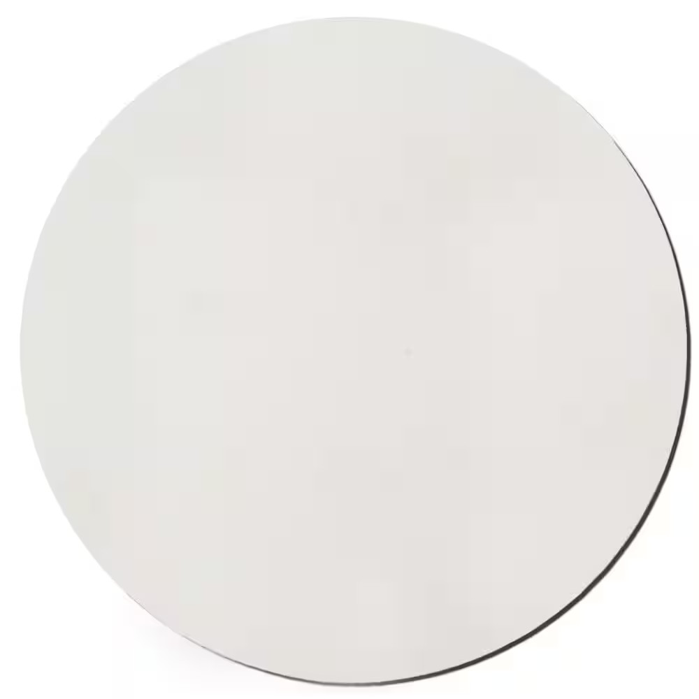 Paintable White Fabric Circle 24 In. Sound Absorbing Acoustic Panels (2-Pack)