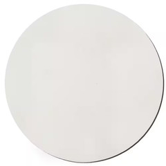 Paintable White Fabric Circle 24 In. Sound Absorbing Acoustic Panels (2-Pack)