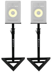 2 Rockville Adjustable Studio Monitor Speaker Stands For KRK ROKIT 8 G3 Monitors