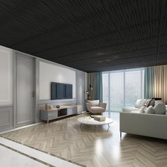 Ceiling Tiles 24 x 24 for Interior Wall Décor Drop Ceiling 12 Pack Wave Black