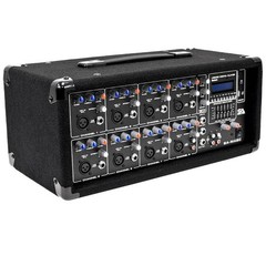 Seismic Audio 8 Channel 400W RMS Powered Mixer Bluetooth Effects SA-MA8C