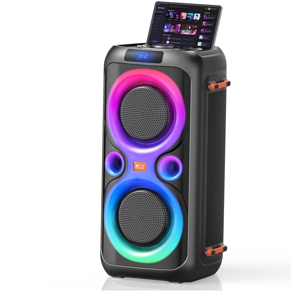 GCZ Dual 6.5-Inch 160W Party Speaker, Bluetooth 5.3 Wireless, 2.1-Channel with