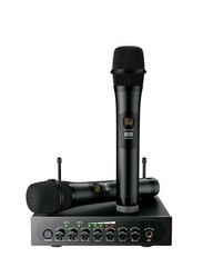 PROZOR UHF Wireless Microphone with Volume Treble Bass Echo Control, Wireless…