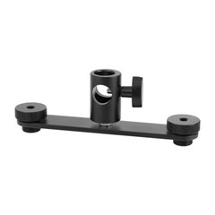 CAMVATE T-bar Bracket With Double Microphone Mounts & Light Stand Head Adapter
