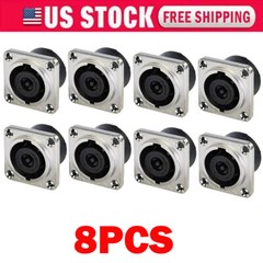 8pcs For Speakon For Neutrik NL8MPR Loudspeaker Amplifier 8 Pole Panel Connector