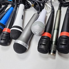 Lot of 15 Wired Microphones – Assorted Colors & Models, Used