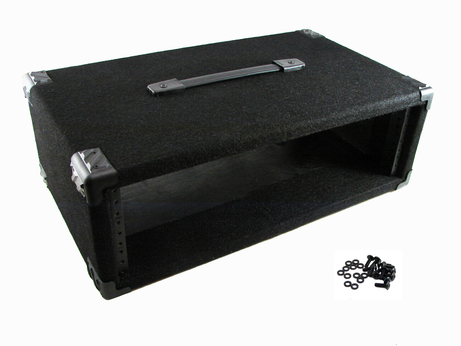 PROCRAFT 3U 12″ Deep Rack Case in Black Carpet Wrap – Top Handle w/ Rack Screws
