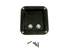 PENN ELCOM 8666BK 4″ x 4″ Steel Jack Dish W/ 2) 1/4″ NYS229 Mono Jacks